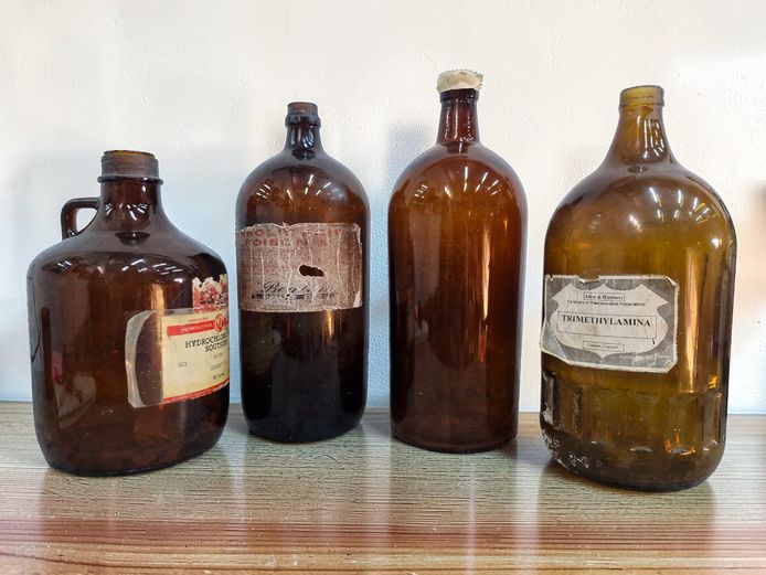 Antique & Vintage Amber Glass Apothecary Bottles