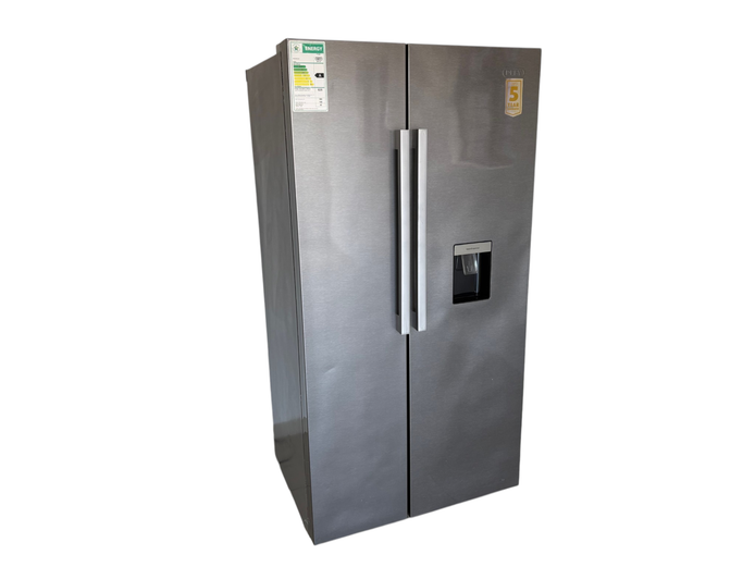 Defy Side-by-Side Metallic Fridge-Freezer with Water Dispenser (DFF437)