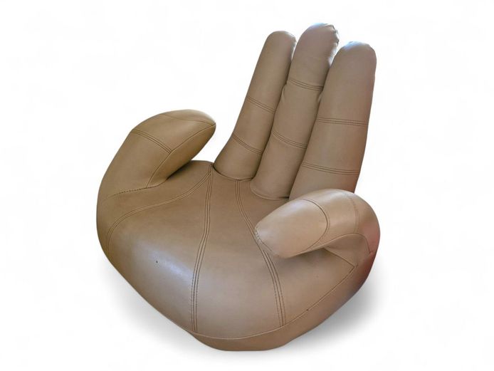 Vintage Hand Shaped Swivel Chair