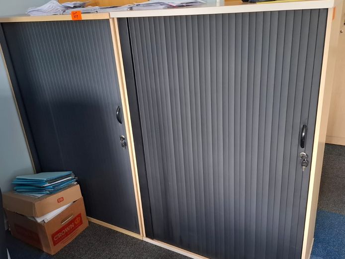 2 x Sliding door cabinets