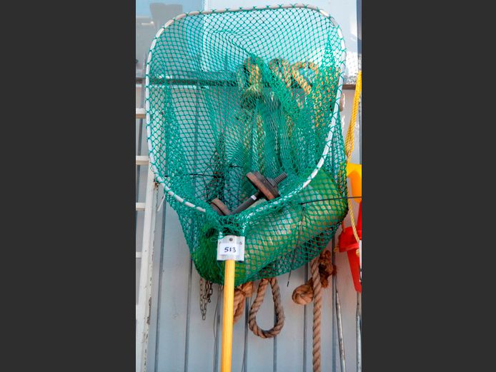SELF-INFLATING CAMPING MATTRESS [Condition unknown], DUMBBELL & A FISHING NET