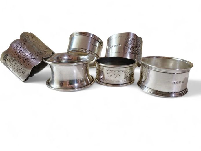 Collection of Antique Sterling Silver Napkin Rings