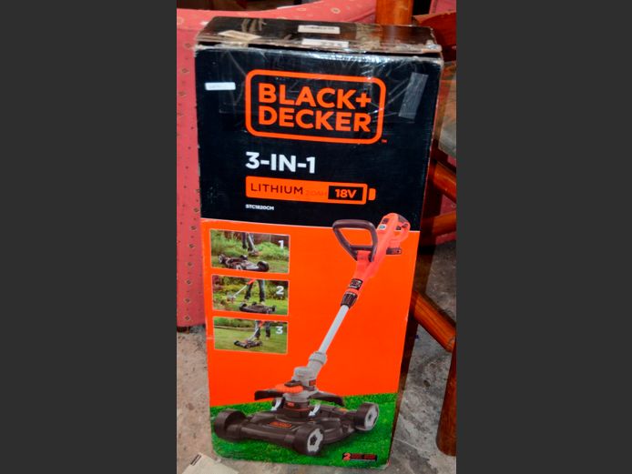 BLACK & DECKER 3-IN-1 LAWNMOWER/TRIMMER [Untested, no battery]