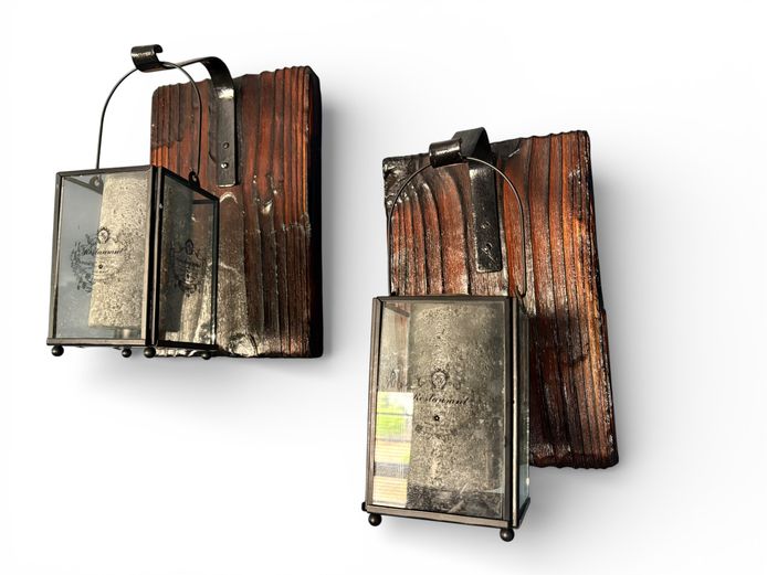 Pair of Rustic Wall Lantern Light Fixtures (Price per item)