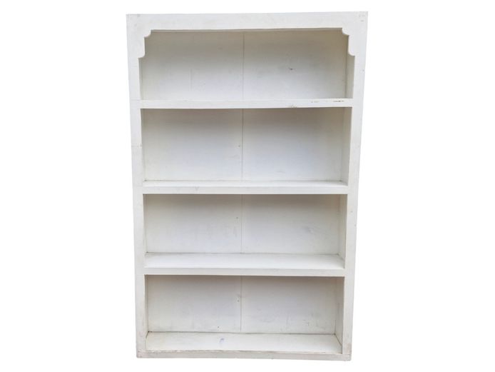 Oversized White Superwood Open Display Cabinet