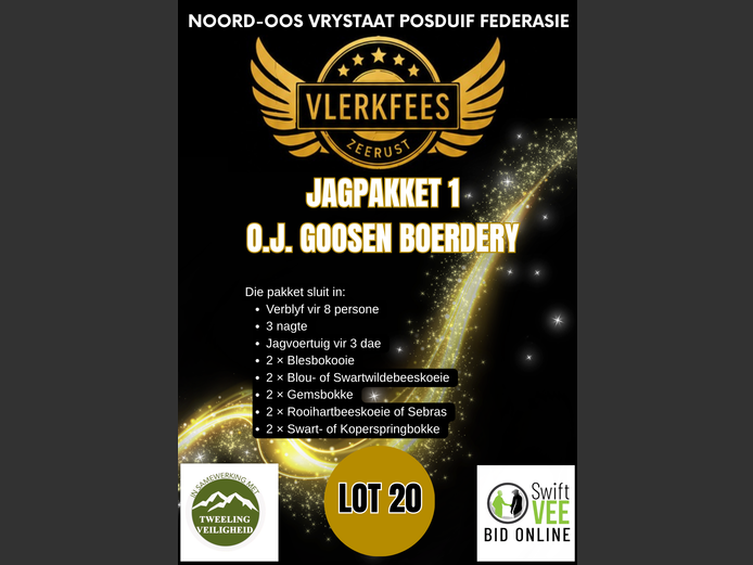 JAG PAKKET 1 | JAG PAKKET 1-  O.J GOOSEN BOERDERY