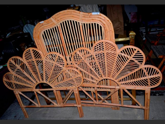 LOT: 3 x CANE SINGLE HEADBOARDS