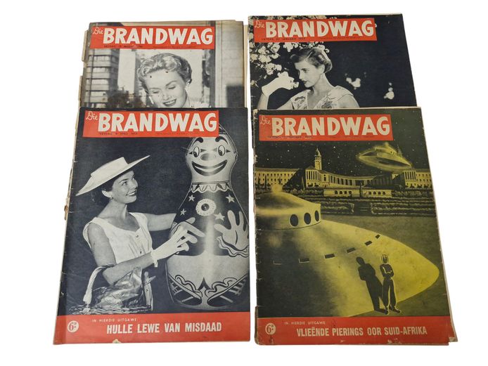 Vintage 1954 "Die Brandwag" Afrikaans Magazines - Lot of 4