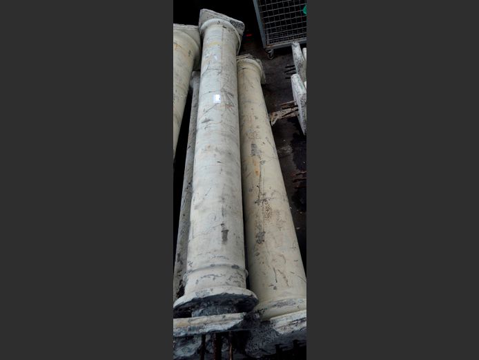 PAIR CONCRETE COLUMNS, 211cm High [72E, 72F]