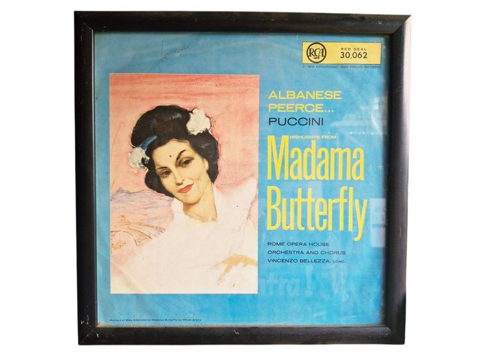 Giacomo Puccini's Opera "Madama Butterfly" Framed Vinyl Record