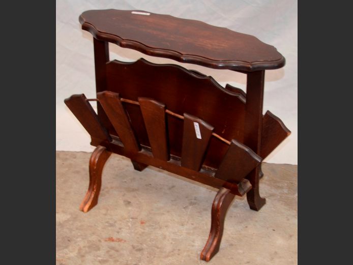 IMBUIA MAGAZINE RACK, 56 x 30 x 48cm