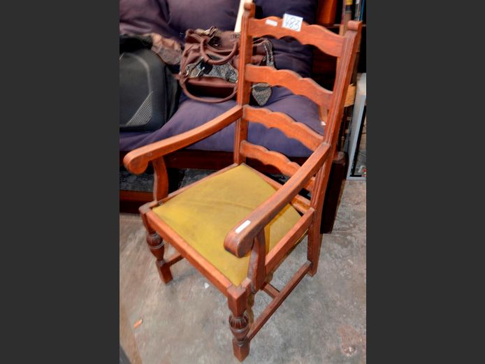 OAK ARMCHAIR [Seat needs attention]