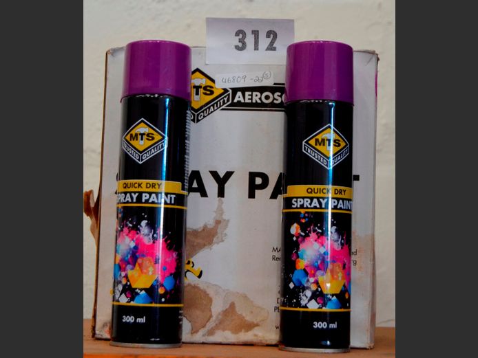 LOT OF 12: TINS SPRAY PAINT