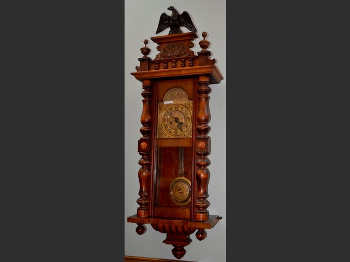 ANTIQUE PENDULUM CLOCK, 18 x 43 x 120cm