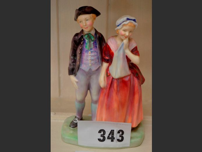 ROYAL DOULTON "A COURTING" FIGURINE, 18cm High