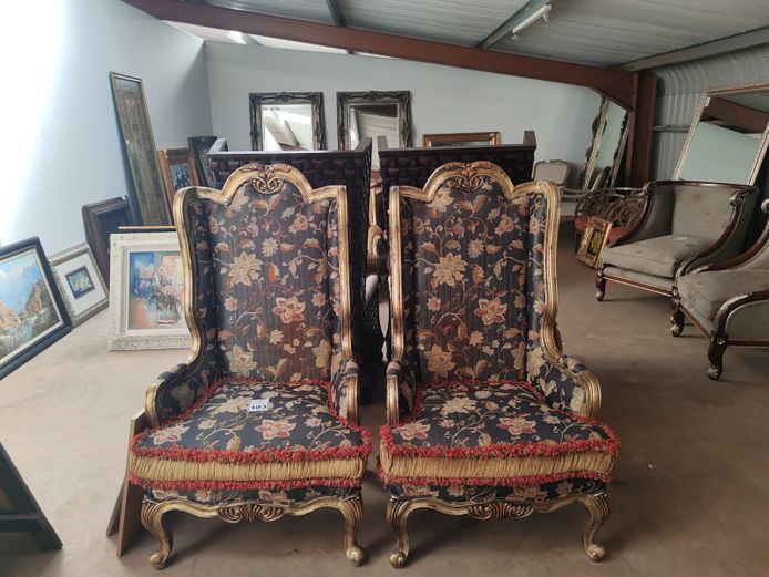 2 x Vintage Highback Chairs (STC)