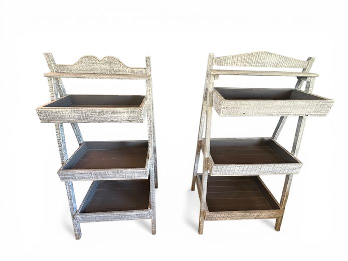 Pair of Rustic Wooden Display Shelves (Price per item)