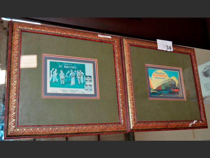 SET FRAMED PRINTS: ROWNTREES EXPRESS CHOCOLATES & ANOTHER