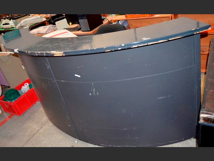 DARK GREY RECEPTION COUNTER, 245 x 64 x 114cm