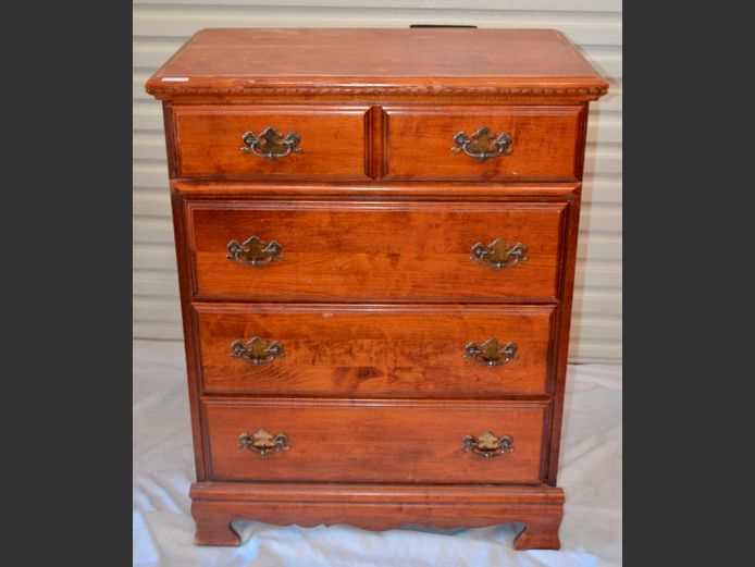 IMBUIA 2-OVER-3 CHEST OF DRAWERS, 81 x 46 x 103cm [Scratches to top]