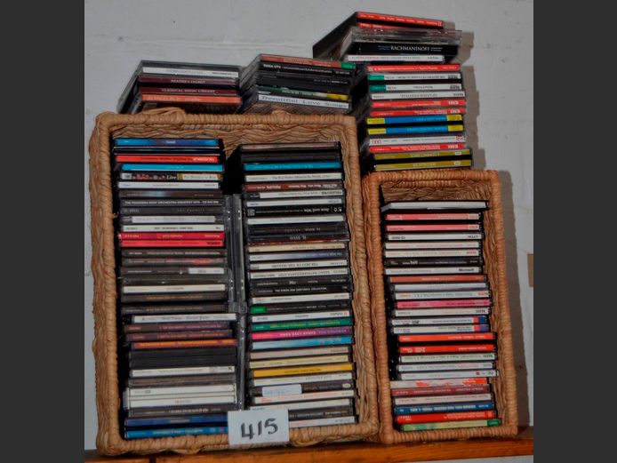 WICKER BASKETS & ASSORTED CD's [Unchecked]