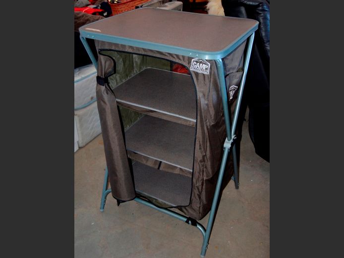 CAMPMASTER 4-SHELF CAMPING CUPBOARD, 60 x 51 x 96cm