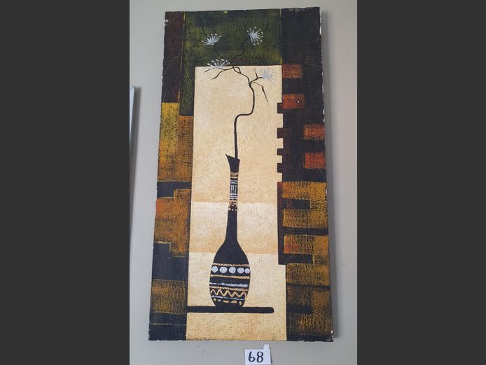Unframed Oil on Canvas "Flowers in Vase"