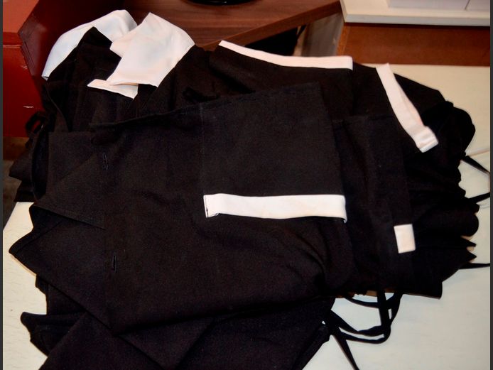 LOT: BLACK & WHITE UNIFORMS