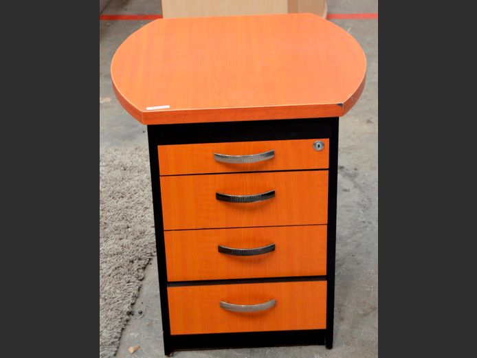 CHERRY FOIL 4-DRAWER PEDESTAL, 60 x 58 x 64cm
