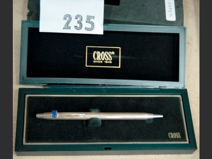 CROSS STERLING SILVER PEN WITH CASE