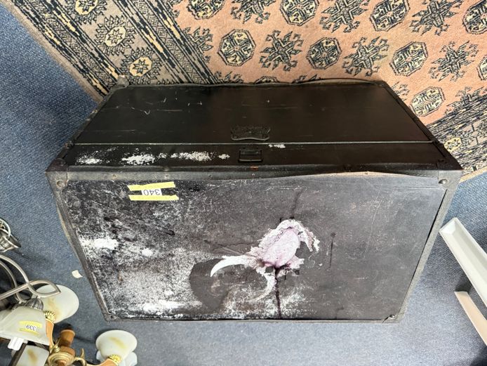 Trunk with a lot of various bags