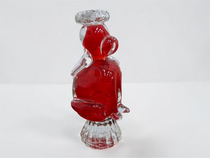 Red Murano Art Glass Dog Figurine Murano
