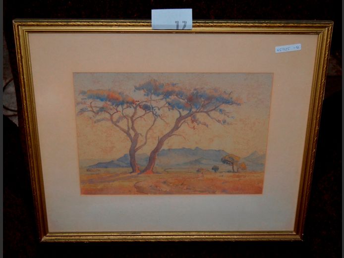 GILT FRAMED WATERCOLOUR BY JOY KRAUSE, 36 x 25cm