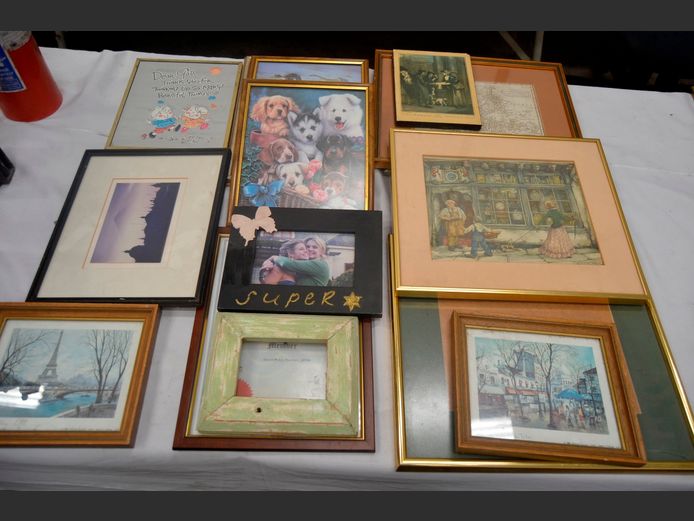 FRAMED PRINTS, PICTURE FRAMES, etc