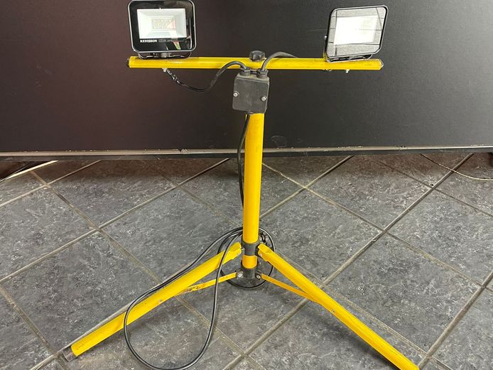 LED lights on stand