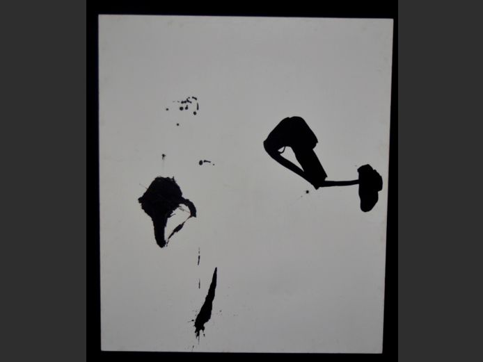 UNFRAMED ABSTRACT OIL ON CANVAS SIGNED TO VERSO JEAN DU PLESSIS, 2016, 137 x 117cm