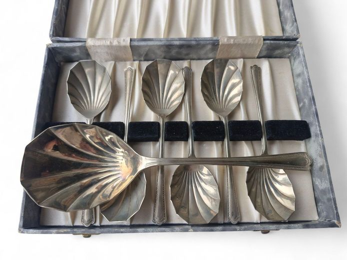 Vintage Boxed Set of EPNS Dessert Spoons