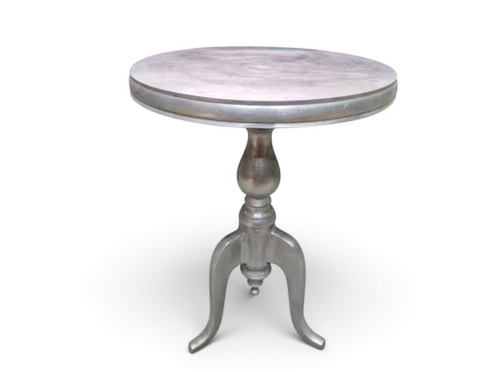 Cast Aluminum Classical Pedestal Side Table