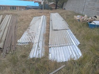 Corrugated roofing scrap