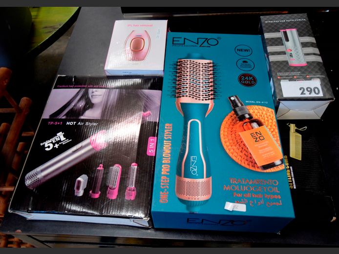 ENZO HAIR STYLER, HAIR CURLER, 5-IN-1 HOT AIR BRUSH, etc [Untested]