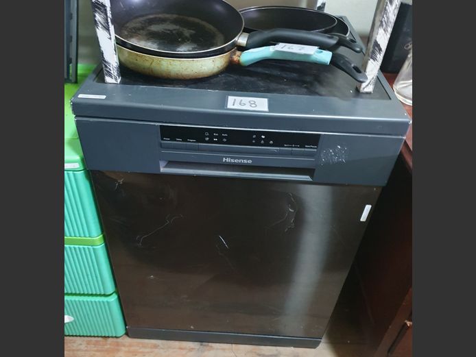 HISENSE GREY DISHWASHER [Untested, dented]