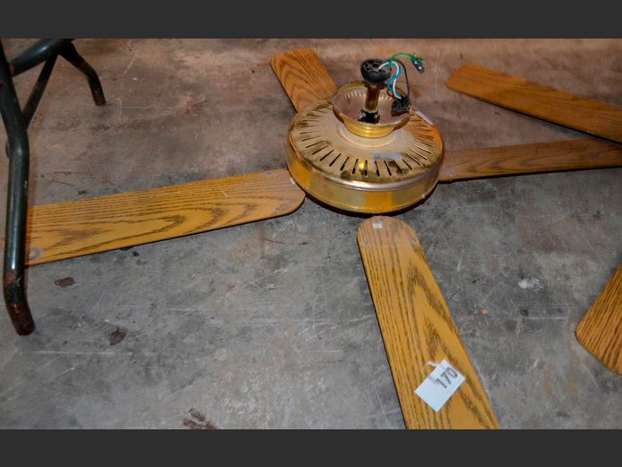 BRASS CEILING FAN [Untested]