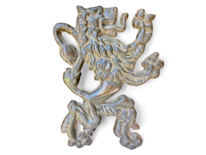 Vintage Cast Iron British Lion Wall Plaque