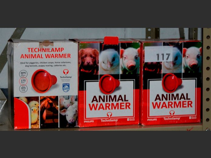 LOT: 3 x TECHNILAMP ANIMAL WARMERS [Untested]