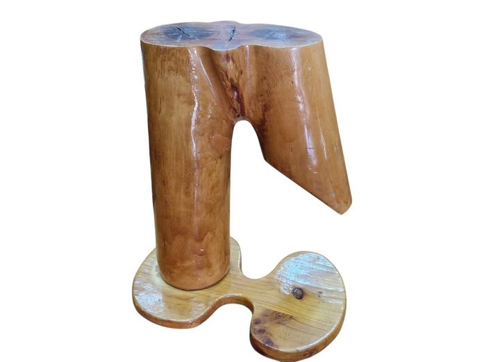 Wood Log Art Sculpture