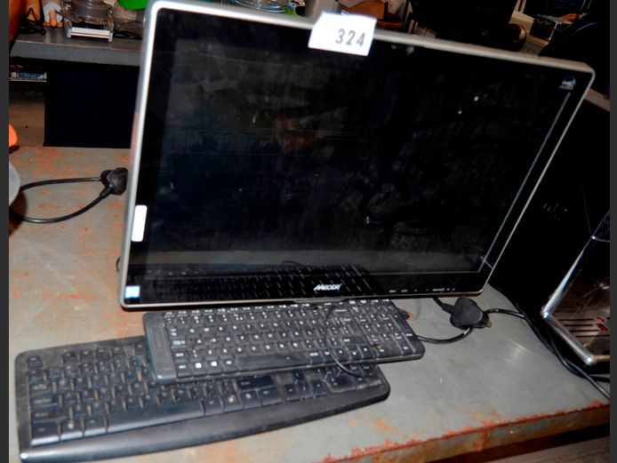 MECER ALL-IN-ONE PC WITH KEYBOARD, etc [Switches on, untested further]