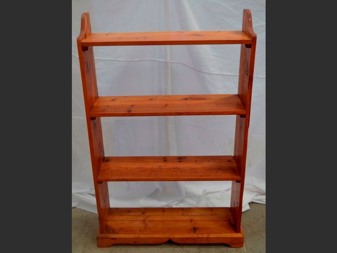 OREGON PINE 4-TIER BOOKSHELF, 75 x 21 x 120cm