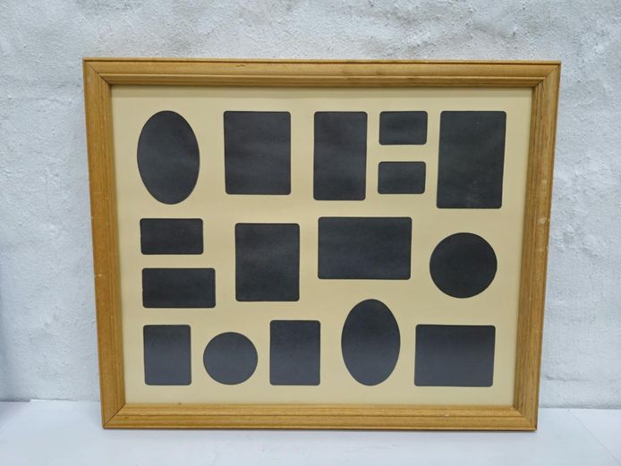 Large Framed Wooden Multi-Photo Collage Mat Board