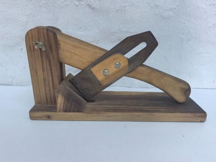 Handcrafted Wooden Biltong and Meat Slicer Guillotine