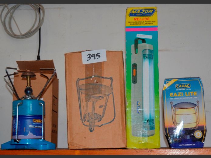 CADAC GAS LAMPS & A RECHARGEABLE LANTERN [Untested]